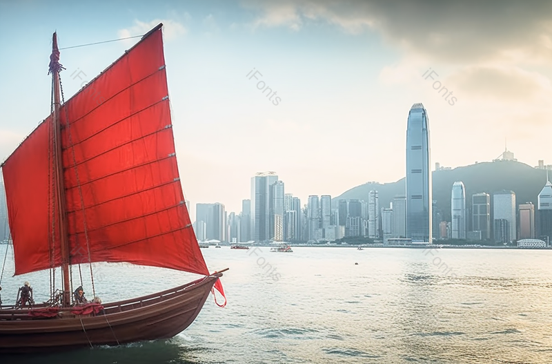 浅色香港维多利亚港摄影图,高清,摄影图,摄影图片,图片大全,摄影图免费下载